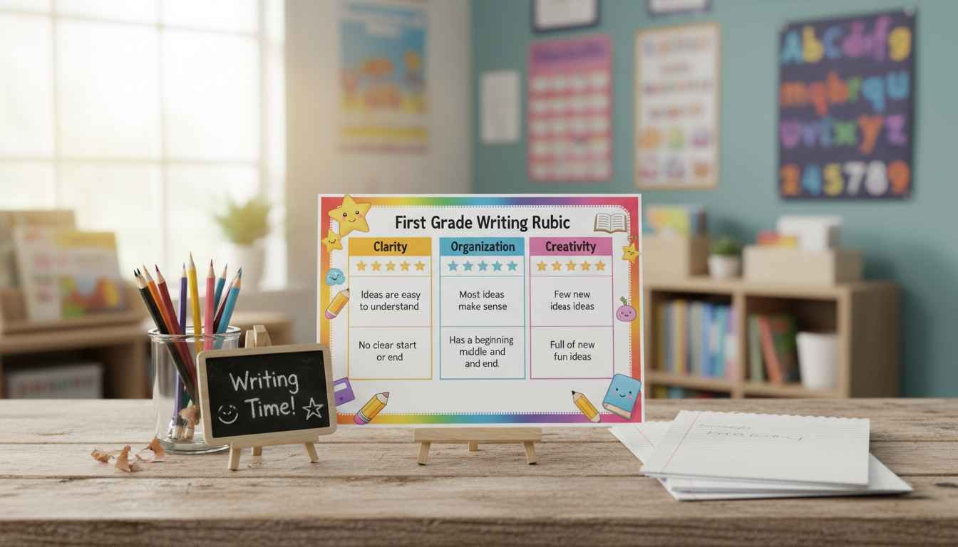 first grade writing rubric