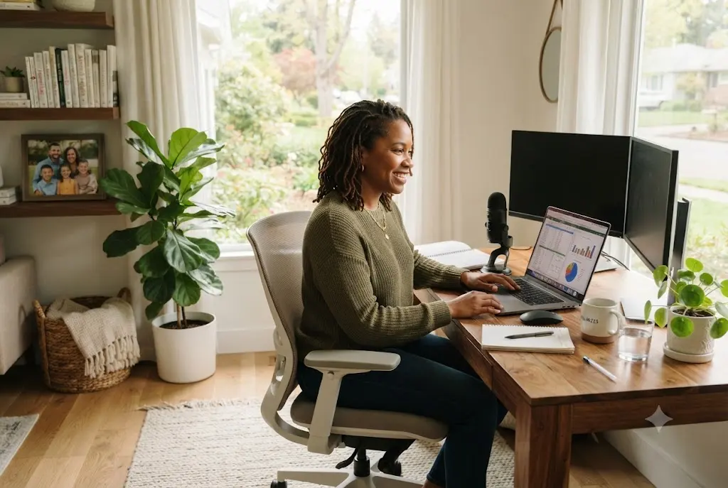 Work life balance career with healthy boundaries between professional and personal life